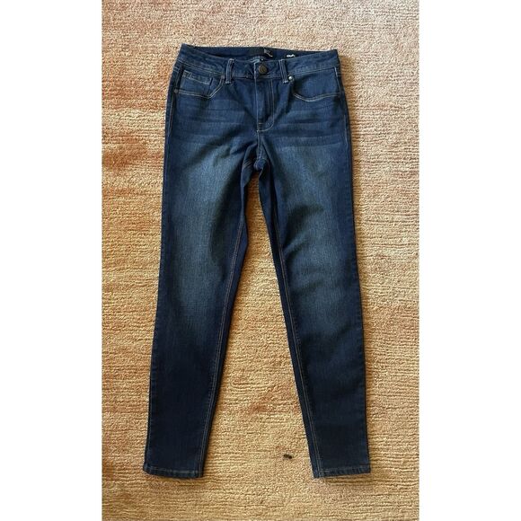 1822 Denim Adrianna Dark Wash Skinny Jeans High Rise Stretch Size 6 - Picture 1 of 16
